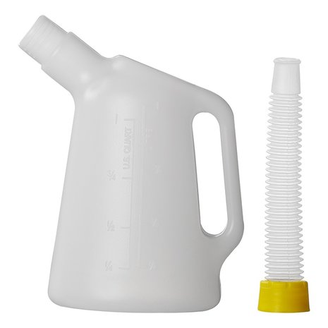 Oil flask with flexible spout 1 liter