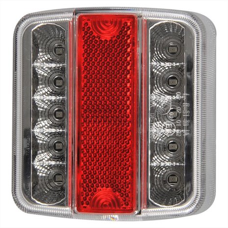 Rear light 4 functions 98x105mm 14LED with 5-pin EC