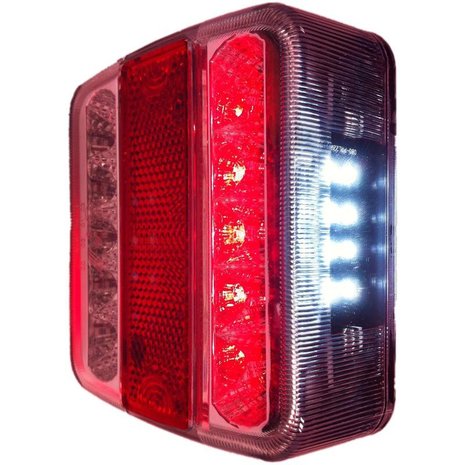 Rear lamp 4 function 98x105mm 14LED with 5-pin EC in blister