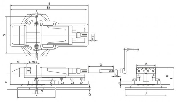 Hydraulic milling clamp / machine clamp