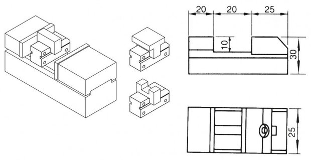 Mini precision measures / grinding clamp