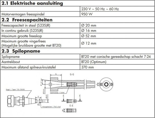 Drilling milling machine dro 480x170x370 mm