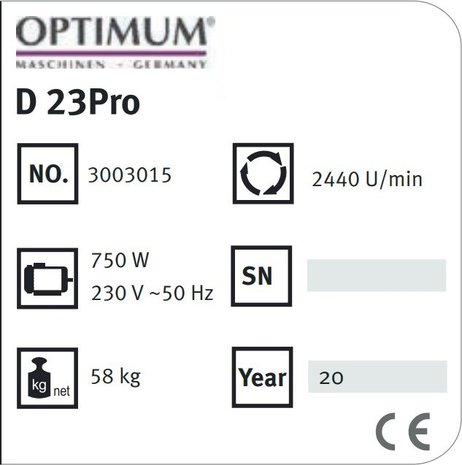 Table drill diameter 25mm - 615x330x1015mm