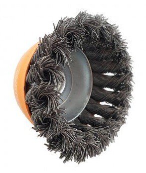 Steel brush bowl shape twisted diameter 100mm