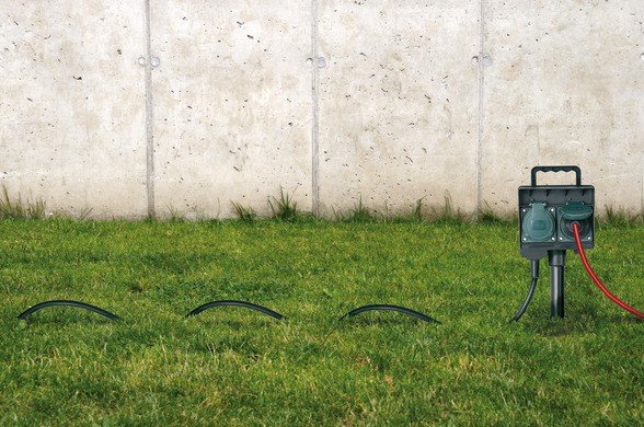 Garden socket with earth skewer IP44 4-gang 10m H07RN-F 3G1.5