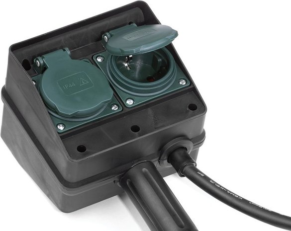 Garden socket with earth skewer IP44 4-gang 10m H07RN-F 3G1.5