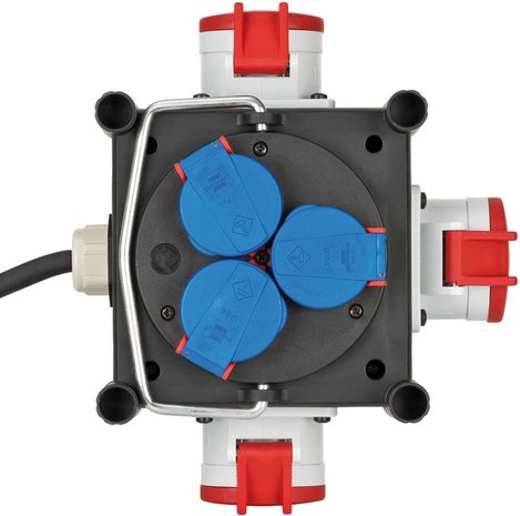 Compact rubber flow divider BSV 3 LS E/16 2 IP44 1m H07RN-F 5G1.5