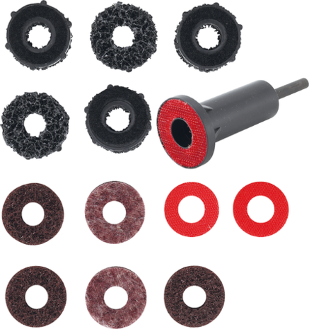 Wheel Hub Grinder Set for Studs and Wheel Nut Bolts 14 pcs.