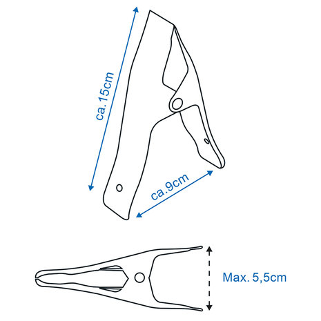 Metal clamps - set of 2 pieces
