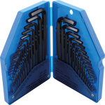 30-piece Internal Hexagon Key Set, Inch and Metric Sizes, in Case