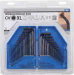 30-piece Internal Hexagon Key Set, Inch and Metric Sizes, in Case