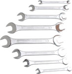 8-piece Open End Spanner Set, 6x7-20x22 mm