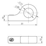 Counterpiece for tension lock SPP Z-12A