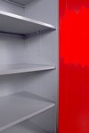 Universal storage cabinet with shelves