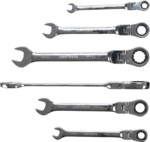 Ratchet Combination Wrench Set flexible Heads 8-19 mm 6 pcs