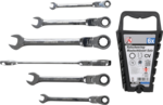 Ratchet Combination Wrench Set flexible Heads 8-19 mm 6 pcs