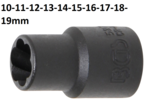Special Socket / Screw Extractor (3/8) Drive 10-19mm