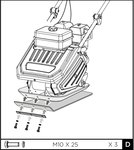 Vibratory plate 20kn with 6.5hp