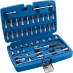 46-piece Socket Set, 1/4, INCH Sizes