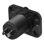 USB flush-mounted socket double type A 3100mA 12V/24V