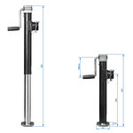 Support leg, swivel-out Heavy Duty SH57/5000