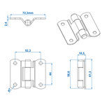 Hinge 73x61mm