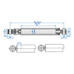 Shock absorber suitable for Boge/BPW/Hahn/Peitz 1500-3000kg CC 350-580 1 piece