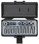 Star tamperproof socket & bit set 17pc