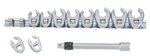 Crowfoot flare nut wrench set 11pc