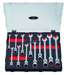 Flexible gear wrench set (MM) 12pc