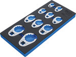 Tool Tray 1/3: Crowfoot Spanner Set 10 mm (3/8) / 12.5 mm (1/2) / 20 mm (3/4) 10 pcs