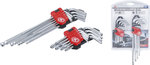 L-Type Wrench Set long T-Star (for Torx) T10 - T50 / Internal Hexagon 1.5 - 10 mm 18 pcs