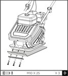 Vibratory plate 13kn 6.5hp