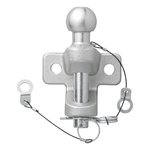 Tow bar ball silver combined double version D20.2/S350 E-type approved