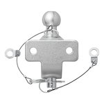 Tow bar ball silver combined double version D20.2/S350 E-type approved