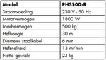 Wire rope hoist 500kg wireless