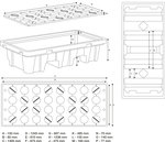 Oil Drip Pan with open mesh flooring for 2 x 200-l drums