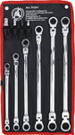 Double Swivel Head Ratchet Wrench Set 8 - 19 mm 10 pcs