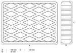 Bgs technic Rubberen pad  voor hefplatforms  160 x 120 x 30 mm