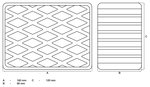 Bgs technic Rubberen pad  voor hefplatforms  160 x 120 x 80 mm