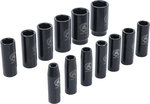 Impact Socket Set 12.5 mm (1/2) Drive 10-32 mm 13 pcs