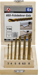 6-piece HSS Milling Cutter Set, 3-8 mm