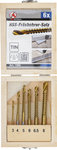 6-piece HSS Milling Cutter Set, 3-8 mm