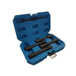 Tool set for damaged wheel nuts 5-piece