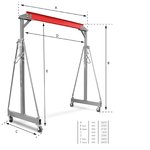 Mobile gantry crane 1 ton