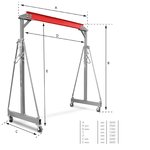 Mobile gantry crane 2 ton