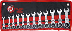 Combination Ratchet Ring Wrench Set, extra short,12-pc., Offset