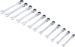 Combination Ratchet Ring Wrench Set, 12-pc., Offset