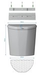 Waste bin with lid 10L for caravan/camper