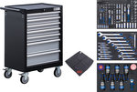 Workshop Trolley 7 Drawers with 215 Tools